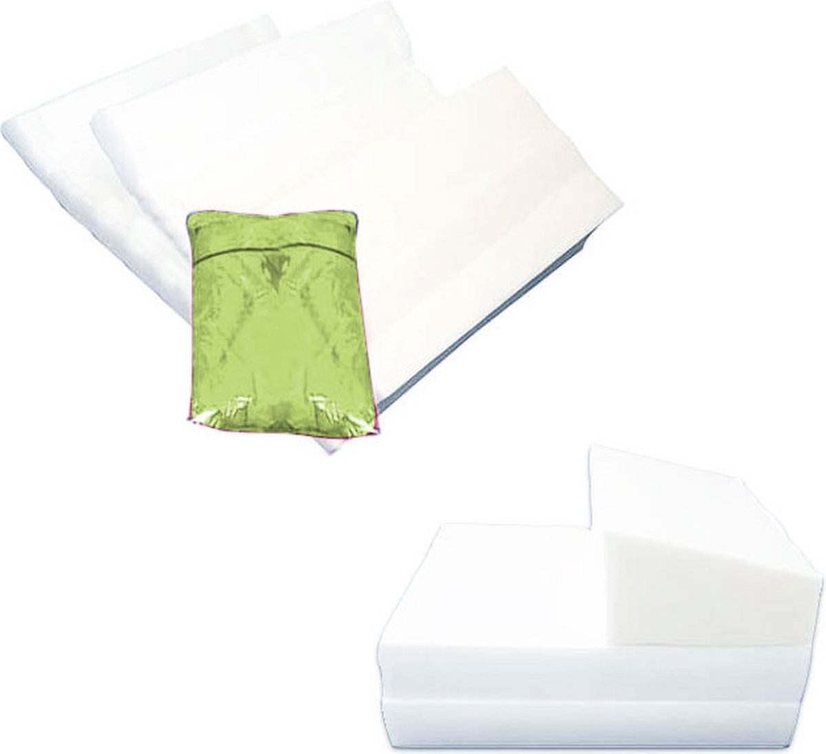 Luxe Groene Logeermatras 200x70x15 cm - Opvouwbaar Campingmatras met Kussens