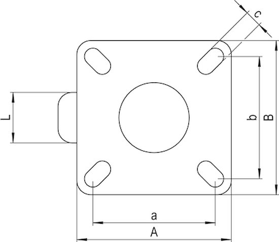 Wurth - Roulette de transport avec support pivotant avec noyau PA - Roulette de transport de meubles avec support pivotant x 1 pc - 220 kg