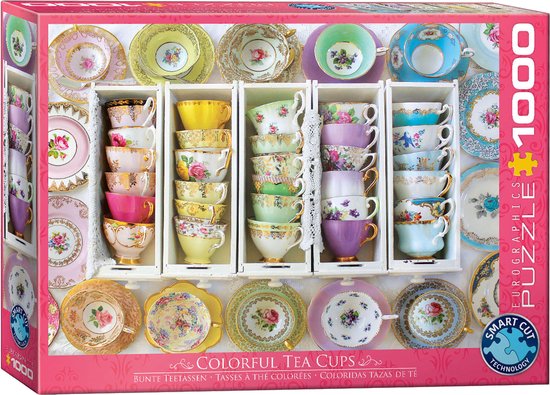 Puzzle Eurographics Boîtes de tasses à thé - 1000 pièces