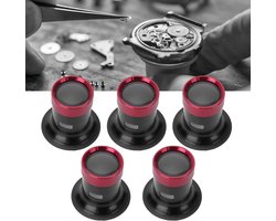 Allecto- Vergrootglas voor horloge reparatie - Aluminiumlegering - Horlogemaker - Precisie monteur - Geschikt voor alle horloges - Zwart oculair - 5 stuks - Vergrootglas tool met oog.