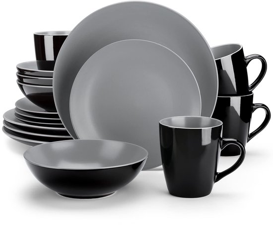 vancasso, Serie NAVIA, dinerborden, grote borden van porselein, 12-delig, 27 cm