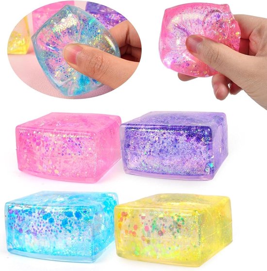 Stressbal Voor Volwassenen – Knijpbal, Sensorisch Fidgetspeelgoed, 6 Cm, Glow-in-the-dark, Voor Ontspanning Op Werk Of School
