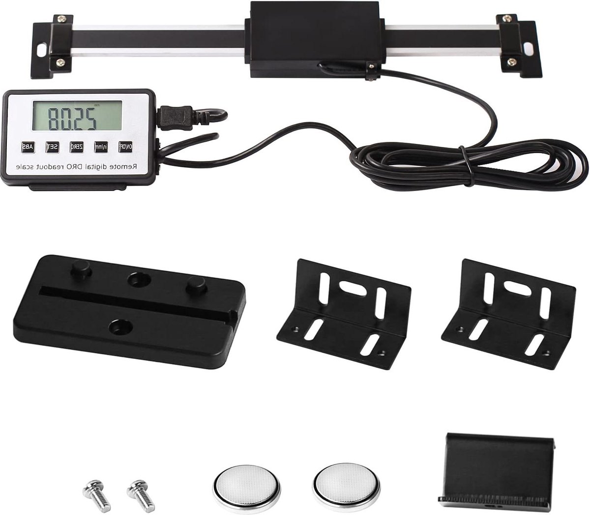Digitale displaykit - lezenset aanbouwmeetschuiver - lineaire schaal met digitaal display - multifunctionele lineaire schaal voor draaimachines - freesmachines - houtbewerking - 0-150 mm