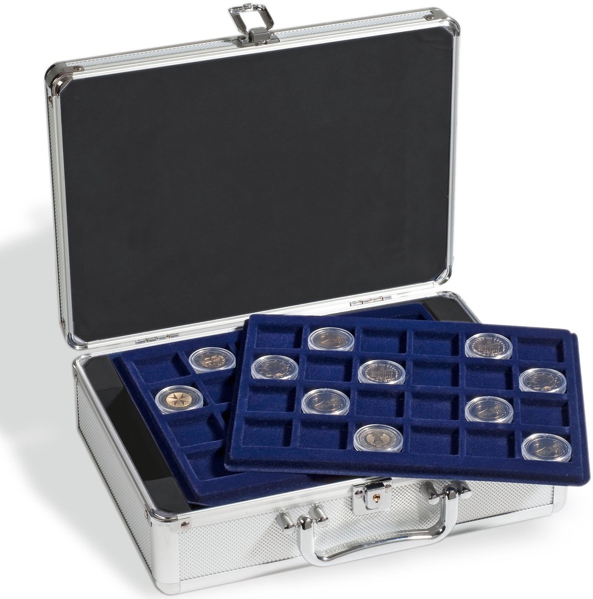 SAFE Muntenkoffer 'Black Special' incl. 8 verschillende tableaus voor meer dan 350 munten - Safe
