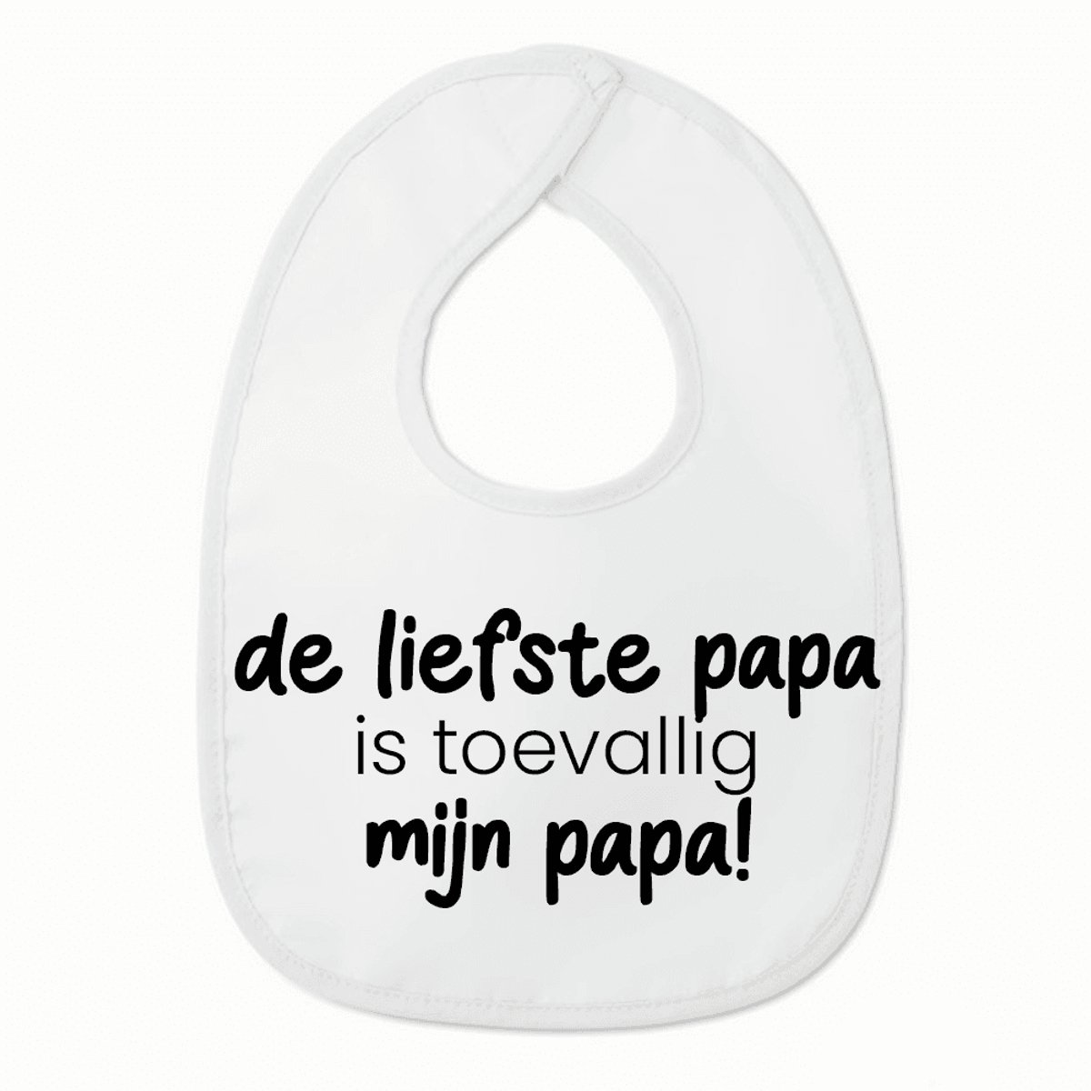 Goedkoopste Slabbetje met tekst - De liefste papa is toevallig mijn papa - Wit/zwart | 100 katoen - Incl. hoogwaardige Klittenband sluiting - Kraamcadeau - Babyshower - Slabber | Incl. 2 jaar garantie