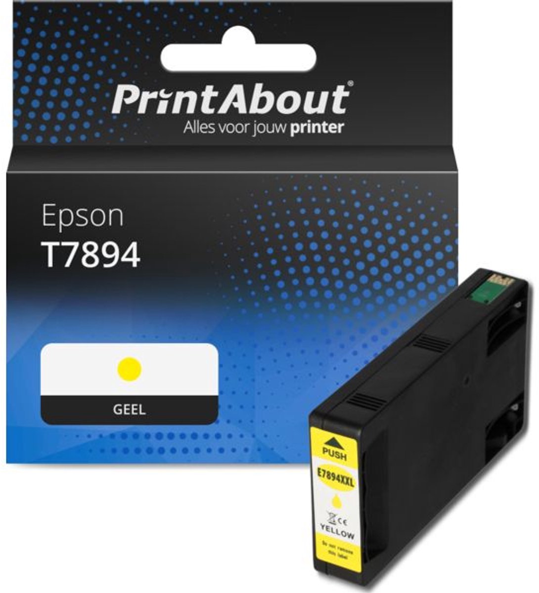 PrintAbout huismerk Inktcartridge T7894 Geel geschikt voor Epson
