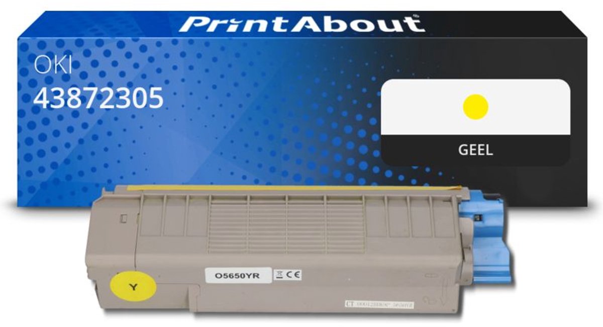 PrintAbout Huismerk OKI 43872305 Toner Geel