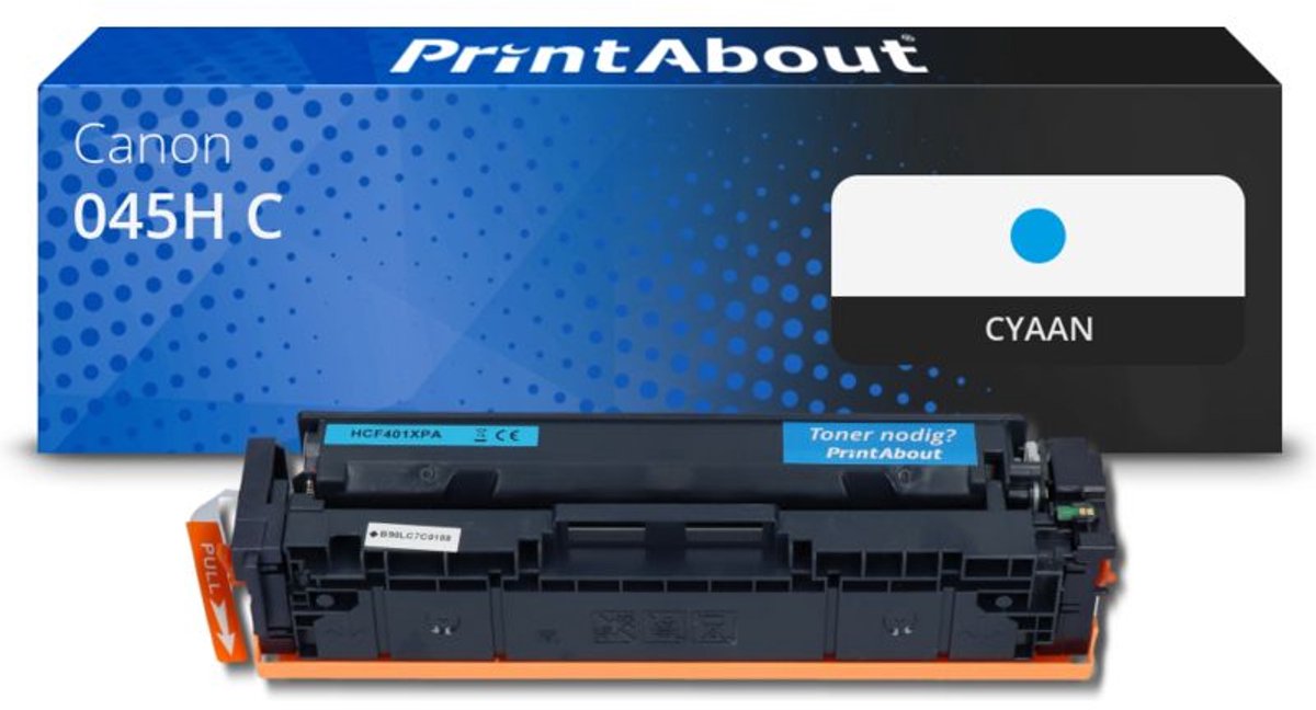 PrintAbout Huismerk Canon 045H C Toner Cyaan Hoge capaciteit
