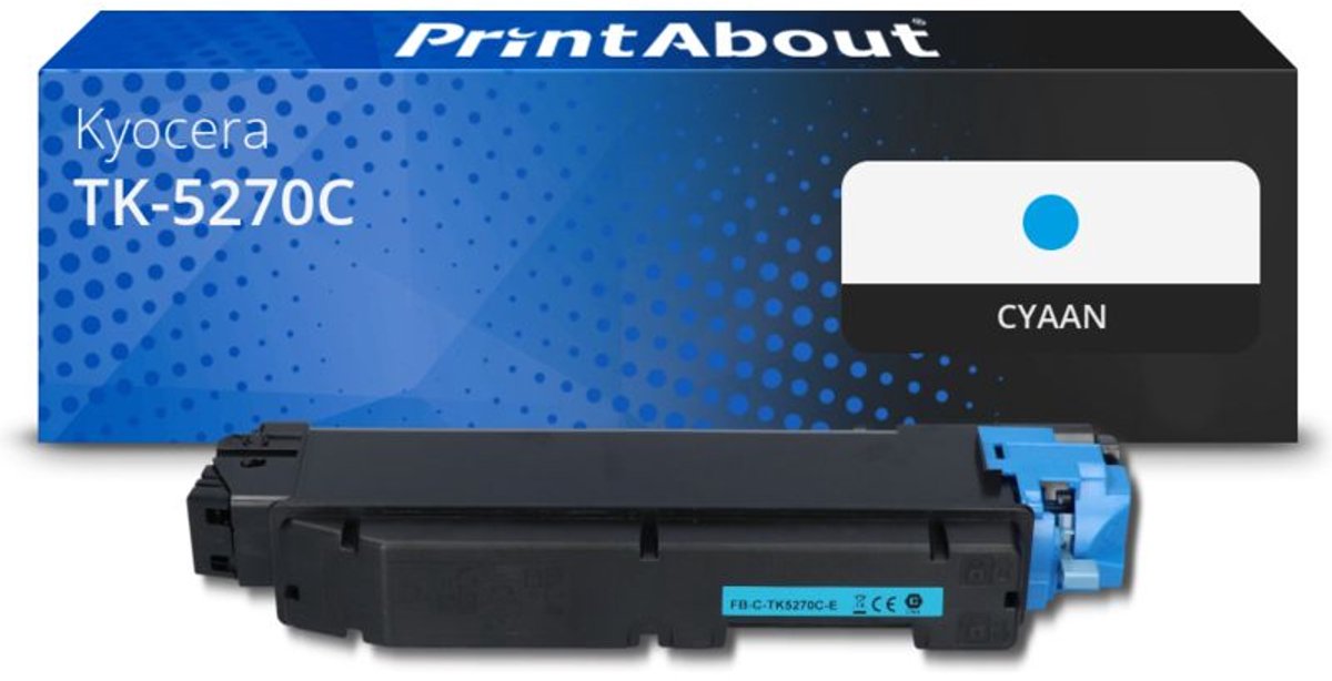 PrintAbout Huismerk Kyocera TK-5270C Toner Cyaan