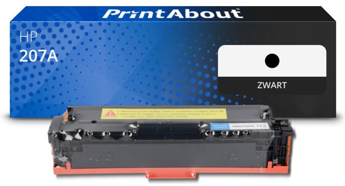 PrintAbout huismerk Toner 207A (W2210A) Zwart geschikt voor HP