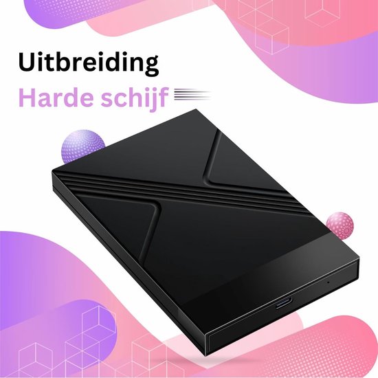 DailySupplies® Harde Schijf Extern - Draagbare - 1TB Opslag - Zwart van Merkloos — afbeelding 4