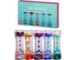 Liquid Motion Timers Vloeibare Zandloper voor Kinderen - Kalmerend & Ontspannend - Sensorisch Speelgoed Fidget Speelgoed ASS ADHD - 145 cm - 5 Kleuren