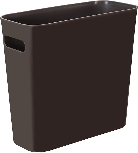Five Prullenbak - 5 liter - bamboe - zwart/lichtbruin - 24 x 19 cm | Leen Bakker Five Prullenbak - 5 liter - bamboe - zwart/lichtbruin - 24 x 19 cm | Leen Bakker