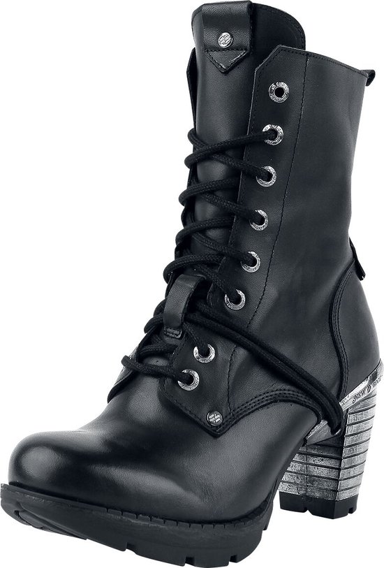 Bottes New Rock Trail Black Tacon Acero noires EU38 - Cuir - Style motard, gothique, Industrial, Rock