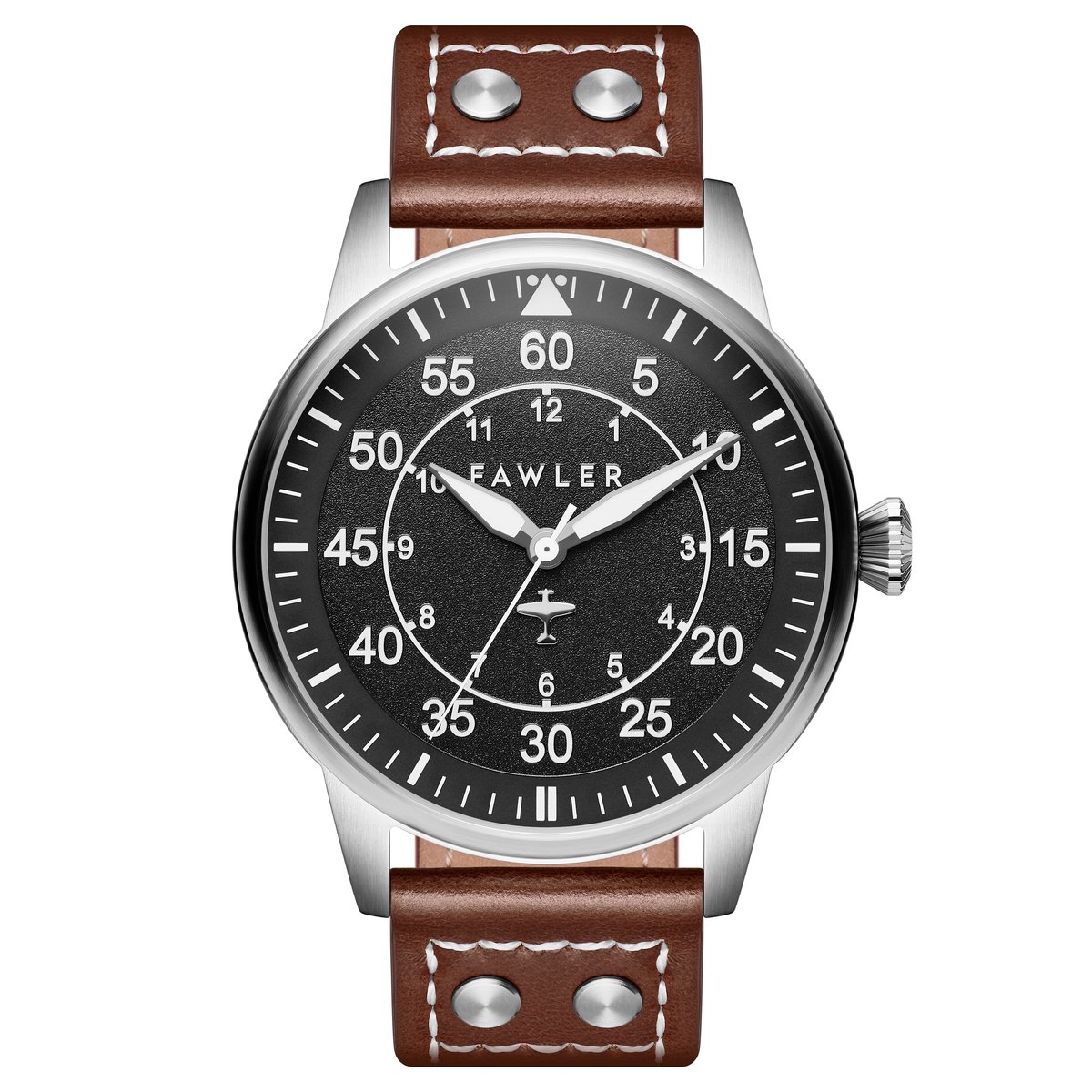 Apollo | Zwart en Zilverkleurig Pilotenhorloge