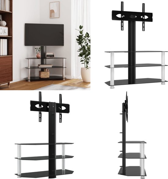 HOMCOM Hoek-tv-meubel kast, tv-meubel voor tv's tot 50, tv