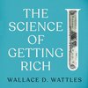 Boekomslag met de titel 'The Science of Getting Rich' in witte letters, met een dollarbiljet in een reageerbuisje aan de rechterkant.