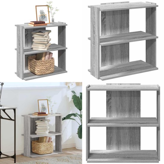 VidaXL Boekenkast Grijs sonoma 60 x 30 48.5 cm Bewerkt hout