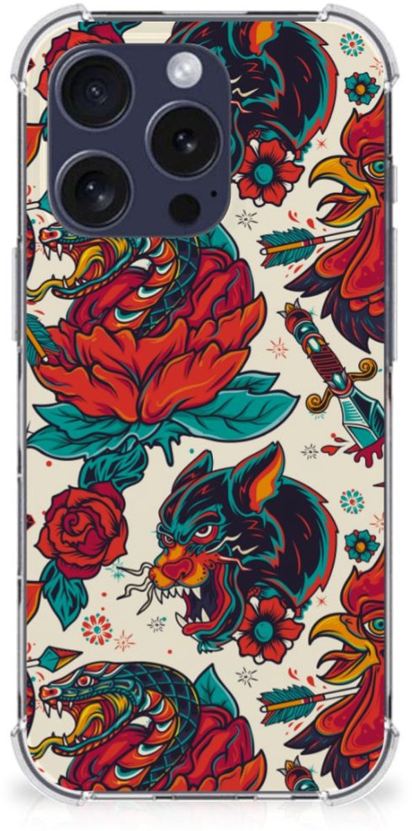 Anti-shock Hoesje met foto voor iPhone 16 Pro Max Old Skool