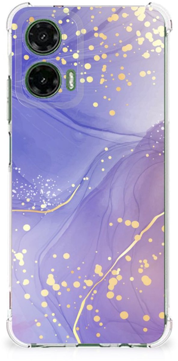 Back Cover voor Motorola Moto G35 Watercolor Paars