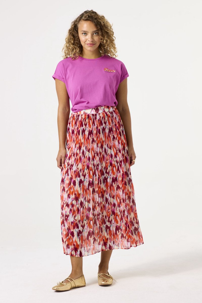 GARCIA Dames Print Rok Rood