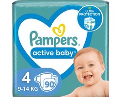 Pampers - Baby Dry - Maat 4 - Mega Pack - 90 stuks - 9/14 KG