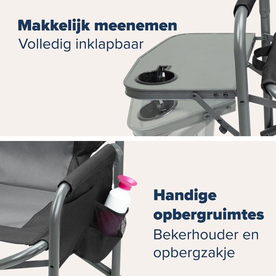 TRVLMORE Campingstoelen - Opvouwbaar - 2-Pack - 120KG Draagvermogen - Lichtgewicht - Klapstoel - Visstoel - Kampeerstoel - Vouwstoel - Zwart — afbeelding 4