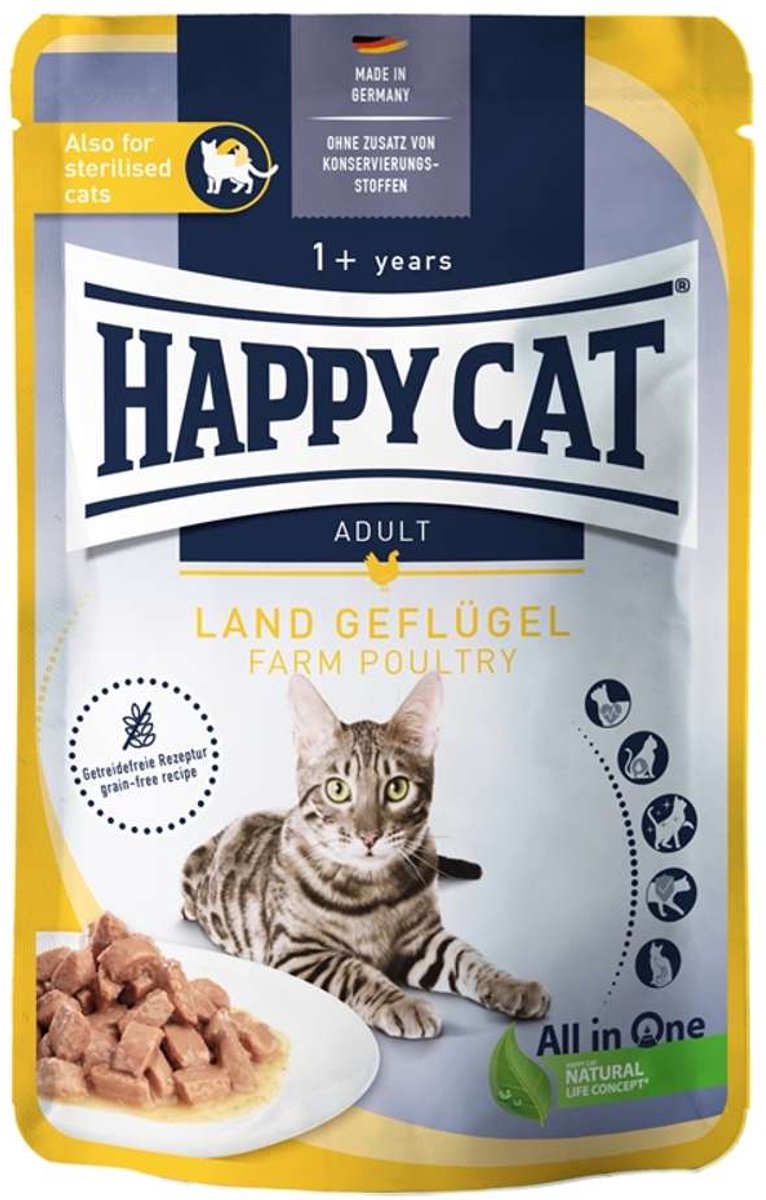 Happy Cat Happy Cat - Culinaire Zak 20x85g - Gevogelte Land