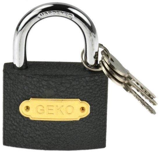 GEKO Cadenas - Léger - Fonte et Acier - 63mm - Incluant 3 Clés