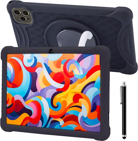 ATouch Kindertablet Tab 10 Plus – Kindertablet Vanaf 3 jaar – Kindertablets 2025 Model – 10 Inch Kids Tablet – Android 14 Tablet Kinderen– Inclusief 64GB+64SD & Screenprotector - Zwart