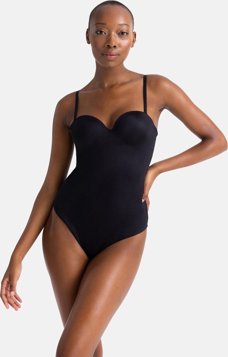 Dorina Corrigerende Body - Dames body - Naadloos - Sublime Sculpt - Licht voorgevormde cups - Verstelbare bandjes - 90B - Zwart