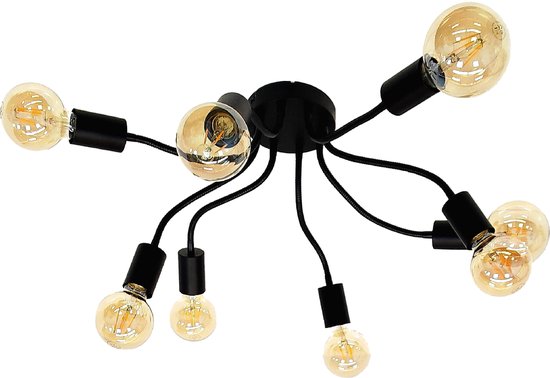 Kowanie Vintage 2-vlams plafondspot: E14 plafondlamp industriële plafondlamp in metaal en glas, 350° draaibaar spot plafondspots wandspots voor hal keuken woonkamer - zonder lamp