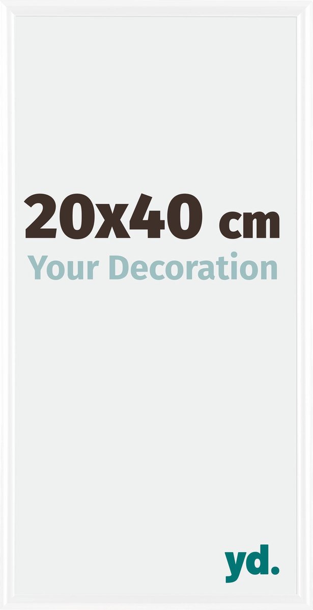 yd. Your Decoration - Fotolijst 20x40 cm - Kunststof - Wit Hoogglans - Bordeaux