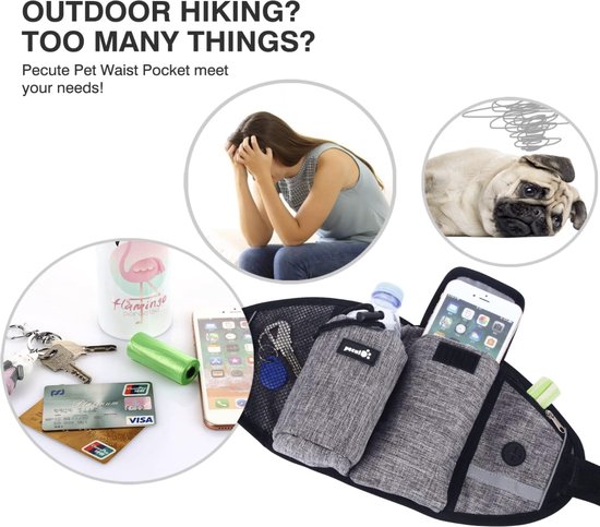Pecute Handsfree hondenriem voor honden, wandelen, training, wandelen, verstelbare tailleband en watertas, voor hardlopen, joggen, oranje Pecute Handsfree hondenriem voor honden, wandelen, training, wandelen, verstelbare tailleband en watertas, voor hardlopen, joggen, oranje