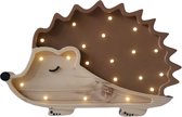 Houten Nachtlampje Egel – Magische LED Sfeerverlichting met Afstandsbediening - Dimmer en Timer - Perfect voor Baby's en Peuters - Wandlamp voor in de Slaapkamer en Kinderkamer