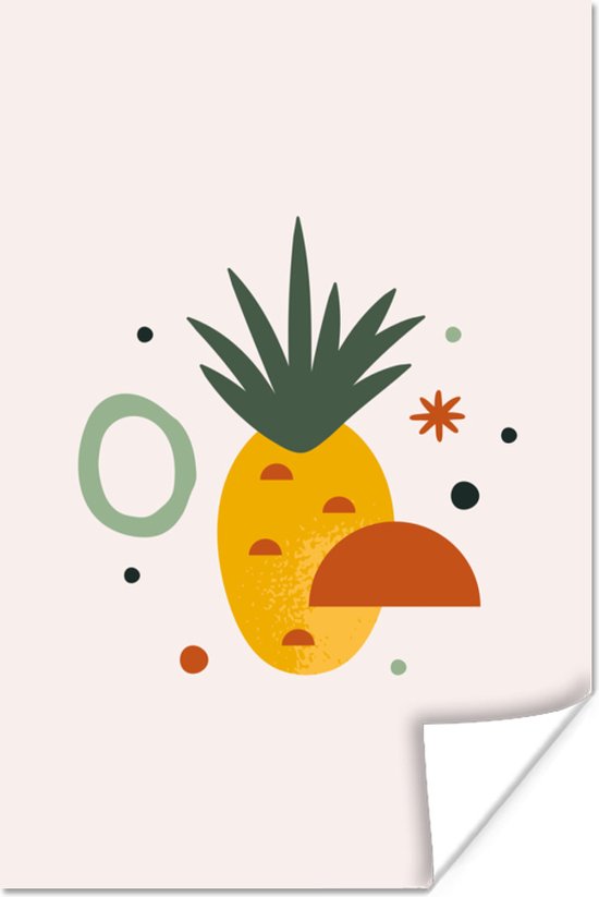 Affiche Ananas - Fruit - Simple - 40x60 cm