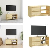 vidaXL Tv-meubel 80x31x39 cm massief grenenhout - Tv-meubel - Tv-meubels - Tv-kast - Tv-kasten