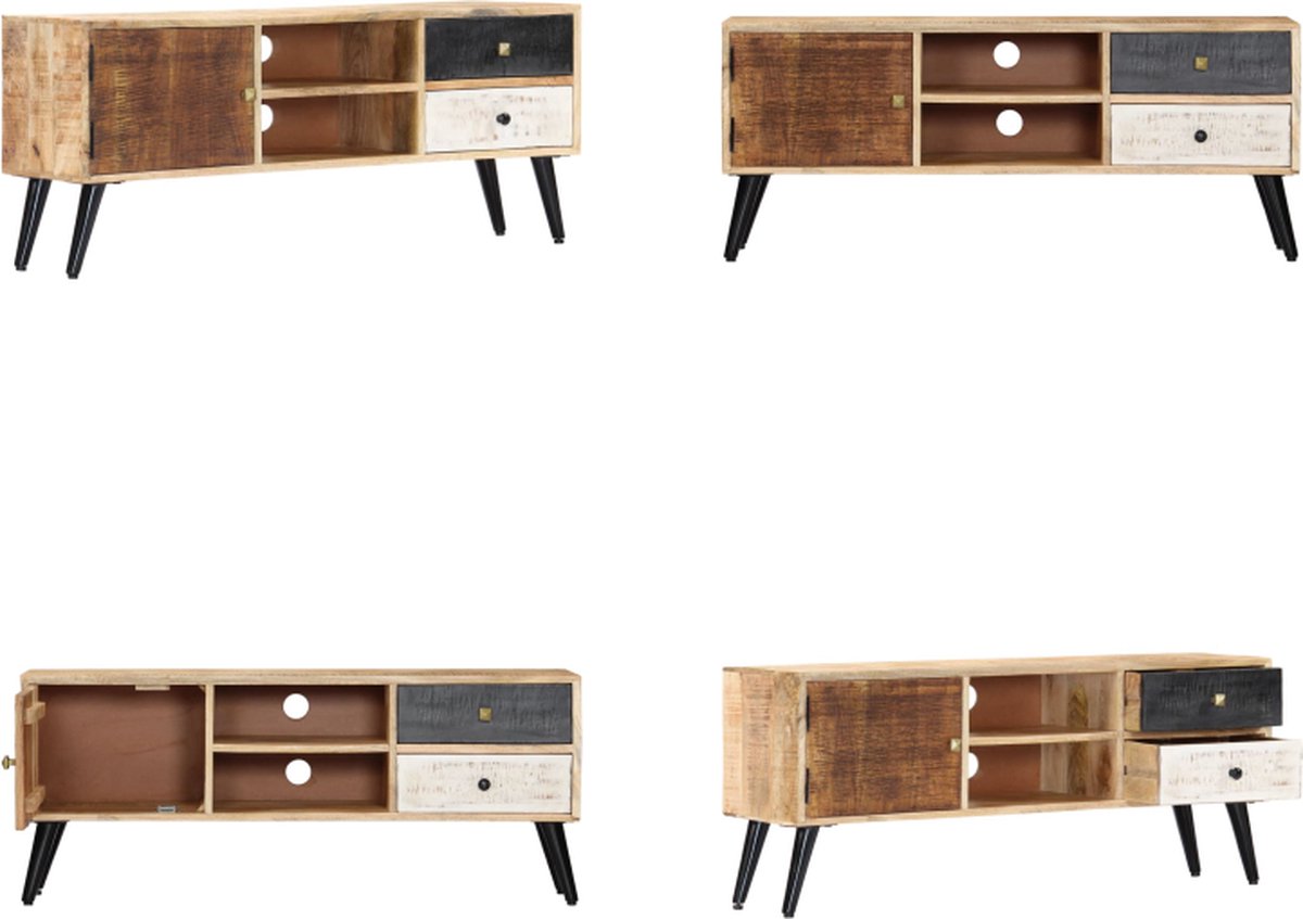 vidaXL - Tv-meubel - 115x30x47 - cm - massief - mangohout