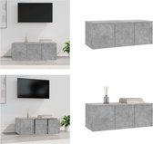 vidaXL Tv-meubel 80x34x30 cm spaanplaat betongrijs - Tv-meubel - Tv-meubels - Tv-meubelen - Tv-meubilair