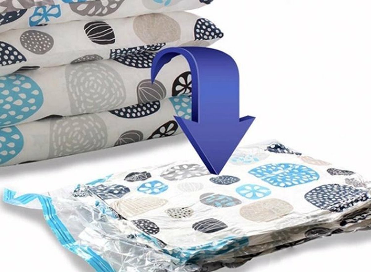 vacuümzakken voor kleding, 6 stuks 110×70cm hangende vacuümzakken voor
