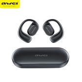 AWEI T69 - Headset met oorhaak - Spatwaterdicht - Bluetooth 5.3 - Extra Draagcomfort - Zwart