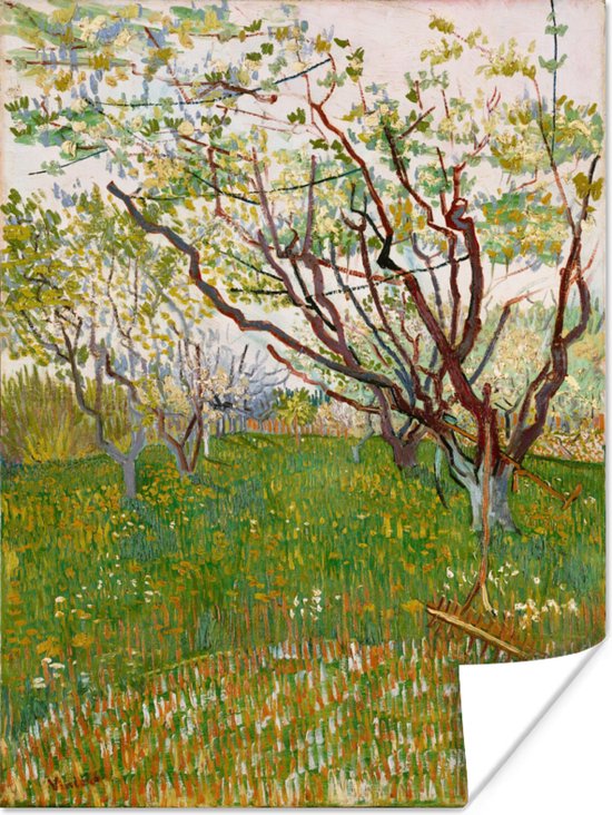 Poster Bloeiende boomgaard - Vincent van Gogh - 90x120 cm