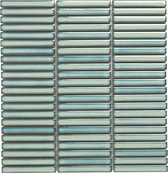 Mozaïek Sevilla Kit-Kat 28.2x30.8 cm Geglazuurd Porselein, Glanzend Licht Groen Spikkels (Prijs Per 0.87 m2)