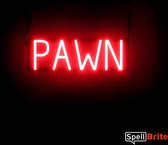 PAWN - Lichtreclame Neon LED bord verlicht | SpellBrite | 49 x 16 cm | 6 Dimstanden - 8 Lichtanimaties | Reclamebord neon verlichting