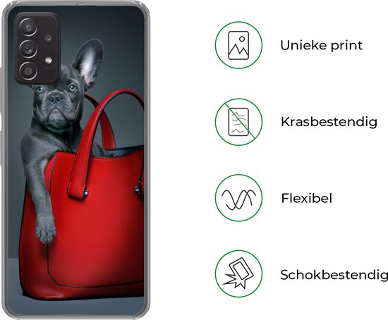Coque Samsung Galaxy A53 5G - Chien - Drôle - Sac - Enfants - Garçons - Filles - Kids - Coque de téléphone en Siliconen