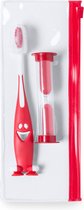 Reistandenborstel set - Tandenborstel - Zandloper - Reisset - Voor kinderen - Rood