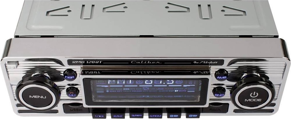 Caliber Autoradio Bluetooth - Auto Radio Bluetooth USB - FM - 1 DIN Radio  Auto - Retro Autoradio Oldtimer - Mit Freisprechfunktion und LCD-Anzeige -  Silber : : Elektronik & Foto