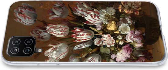 Coque Samsung Galaxy A12 - Nature morte aux fleurs - Peinture de Hans Bollongier - Siliconen - Noël - Cadeaux - Cadeaux chaussures