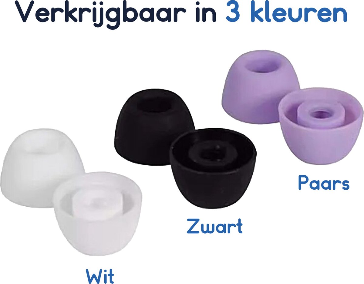 Ibley ComfortFit Siliconen oortips voor Samsung Galaxy Buds 2 Pro zwart - Siliconen Earplug - S/M/L formaat - 3 paar - 3 maten – foto 6