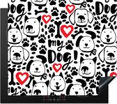KitchenYeah® Inductie beschermer 60x52 cm - Patronen - Hond - Quote - Jongens - Meisjes - Kinderen - Kids - Kookplaataccessoires - Afdekplaat voor kookplaat - Inductiebeschermer - Inductiemat - Inductieplaat mat